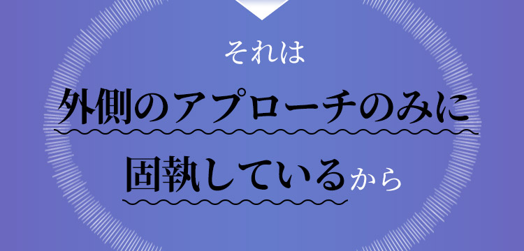 それは外側のアプローチのみに固執しているから